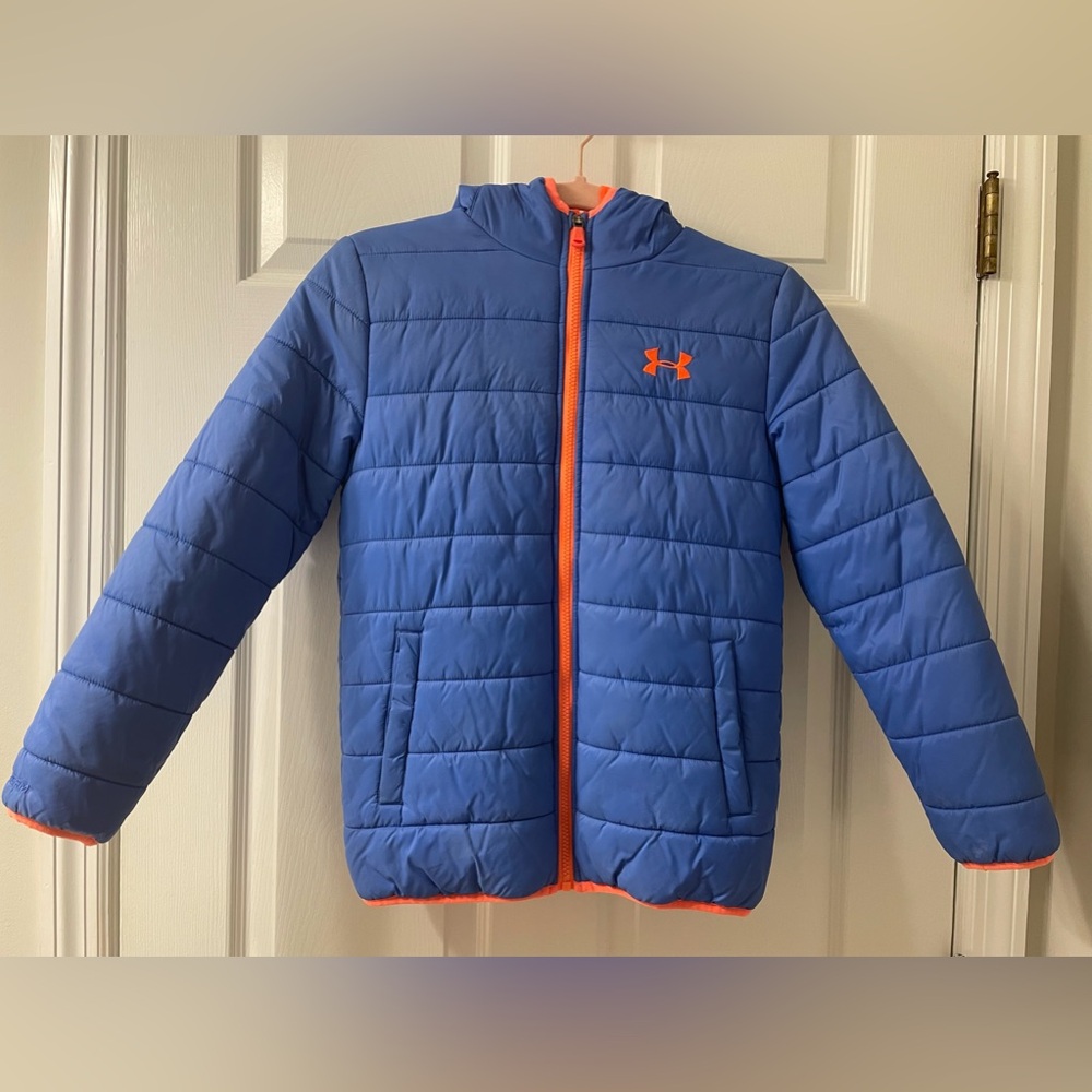 YM Under Armour Hooded Puffer Jacket NWOT